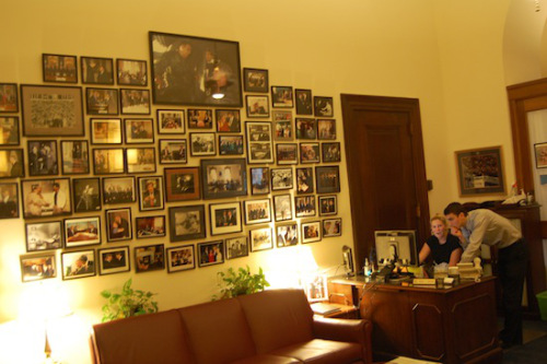 There's still some white space on Sen. John Kerry's office wall -- still some future photo-ops to brag about.